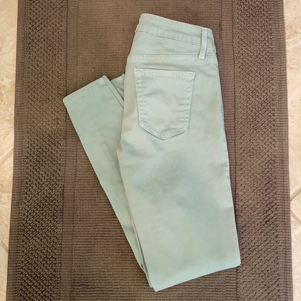 Just Black light green skinny jeans